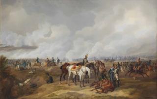 Albrecht Adam - In der Schlacht an der Moscwa: Napoleon\'s army during the Battle of Borodino, Moscow
