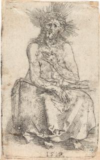 Albrecht Dürer - Der Schmerzensmann, sitzend.
