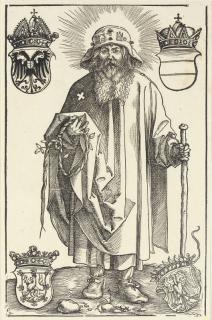 Albrecht Dürer - Johann Stabius as Saint Coloman (B. 106; S.M.S. 234; not in Meder)