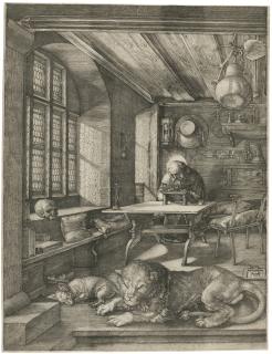 Albrecht Dürer - Saint Jerome In His Study (B. 60; M., Holl. 59)