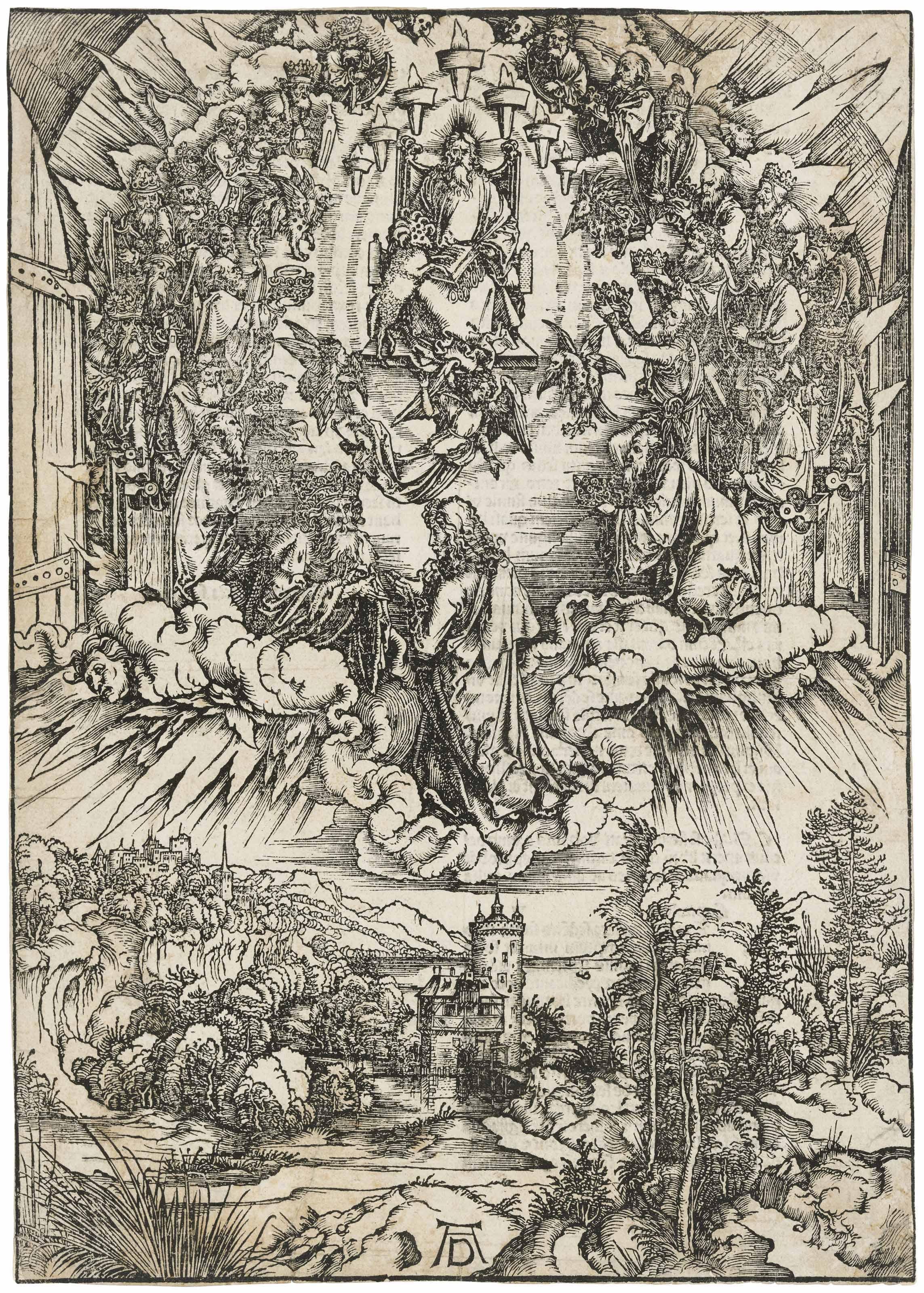 Albrecht Dürer - Saint John before God and the Elders, from: The Apocalypse