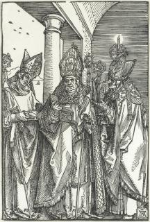 Albrecht Dürer - Saints Nicholas, Ulrich and Erasmus (Bartsch 118)