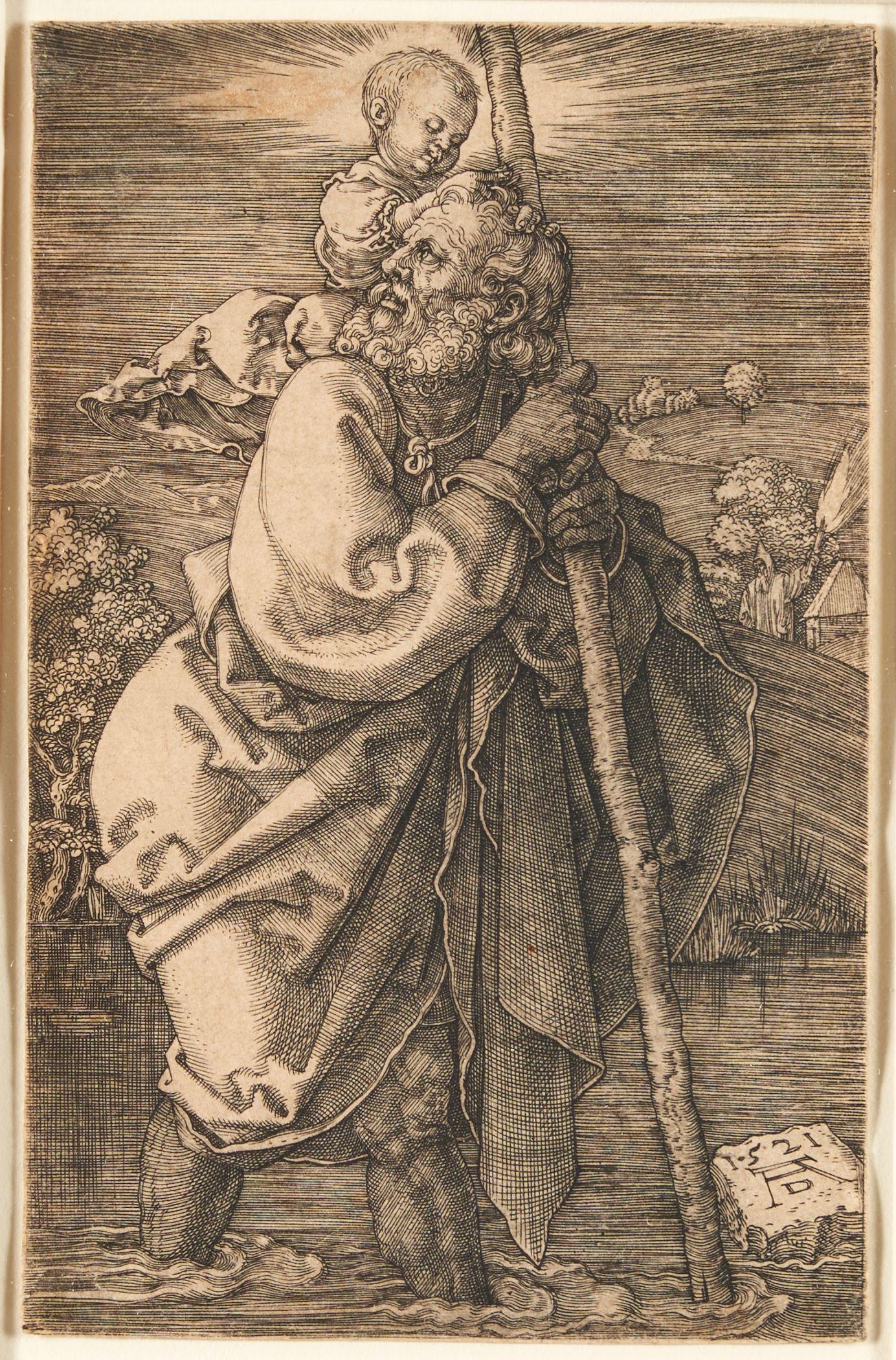 Albrecht Dürer - St. Christopher, facing to the left