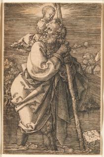 Albrecht Dürer - St. Christopher, facing to the left
