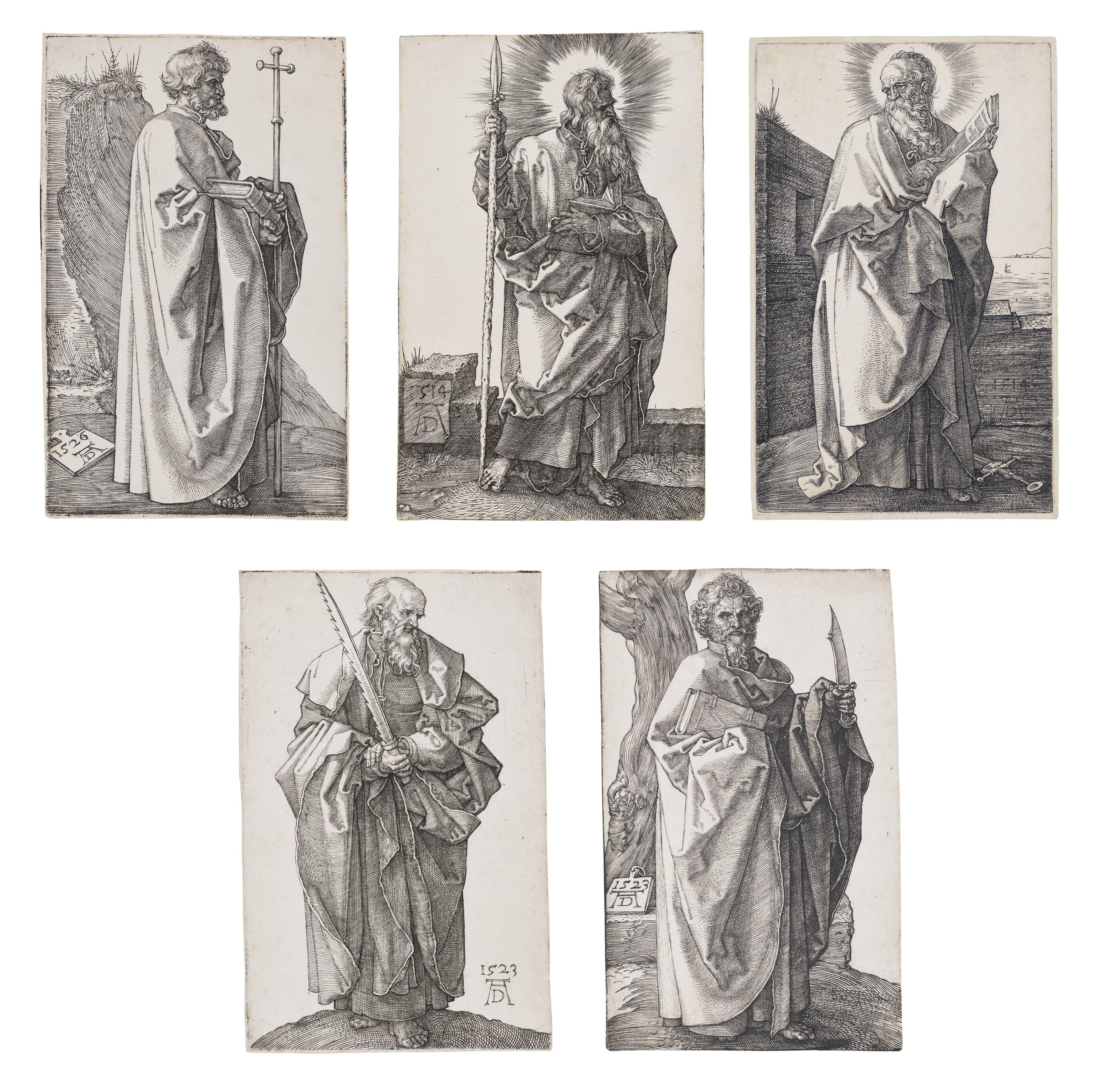Albrecht Dürer - The five Apostles: Saints Bartholomew, Paul, Philip, Simon and Thomas