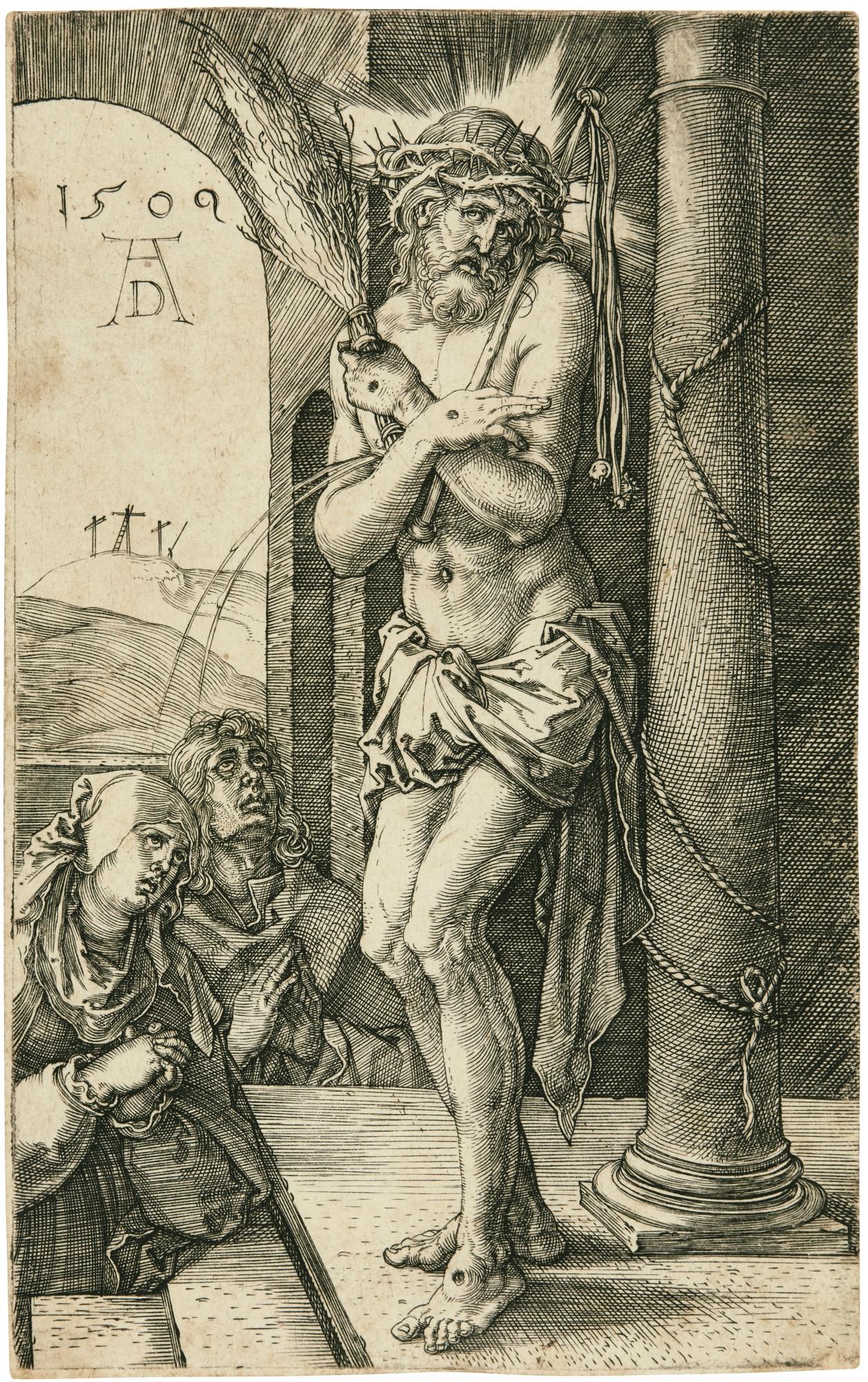 Albrecht Dürer - The Man Of Sorrows Standing By The Column (Bartsch, Meder, Hollstein 3)