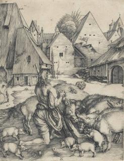 Albrecht Dürer - The Prodigal Son (B., M., Holl. 28; S.M.S. 9)