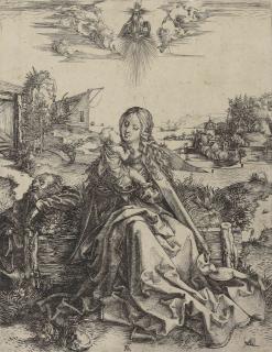 Albrecht Durer - The Holy Family with the Butterfly (Bartsch 44; Meder, Hollstein 42; Schoch, Mende and Scherbaum 2)