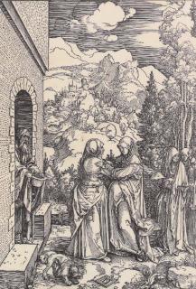 Albrecht Durer - The Visitation, From The Life of The Virgin (B. 84; M., Holl. 196)