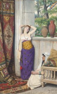 Albrecht Frans Lieven Vriendt - Contemplation In The Harem
