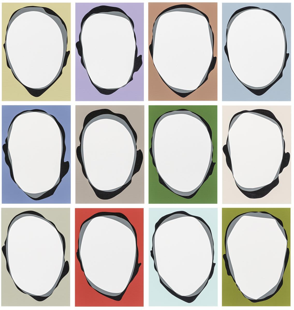 Albrecht Schnider - Ohne Titel (Köpfe)