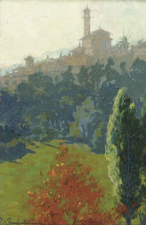 Alcide Davide Campestrini - An Italianate hillside town