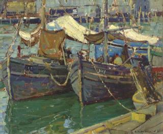 Aldro Thompson Hibbard - At the Dock, Gloucester