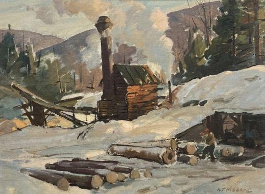 Aldro Thompson Hibbard - Saw Mill in Winter, New Fane, Vermont
