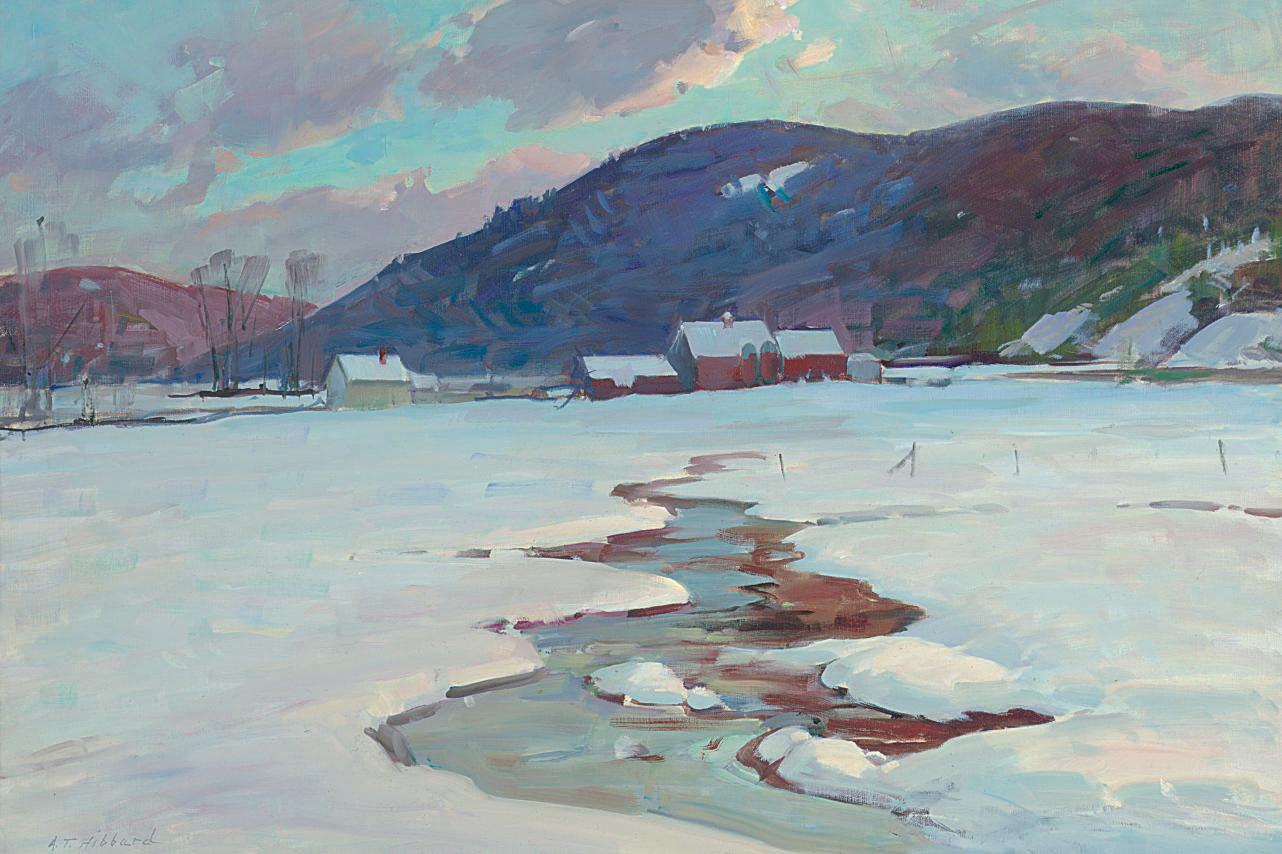 Aldro Thompson Hibbard - Stream in Winter, Vermont