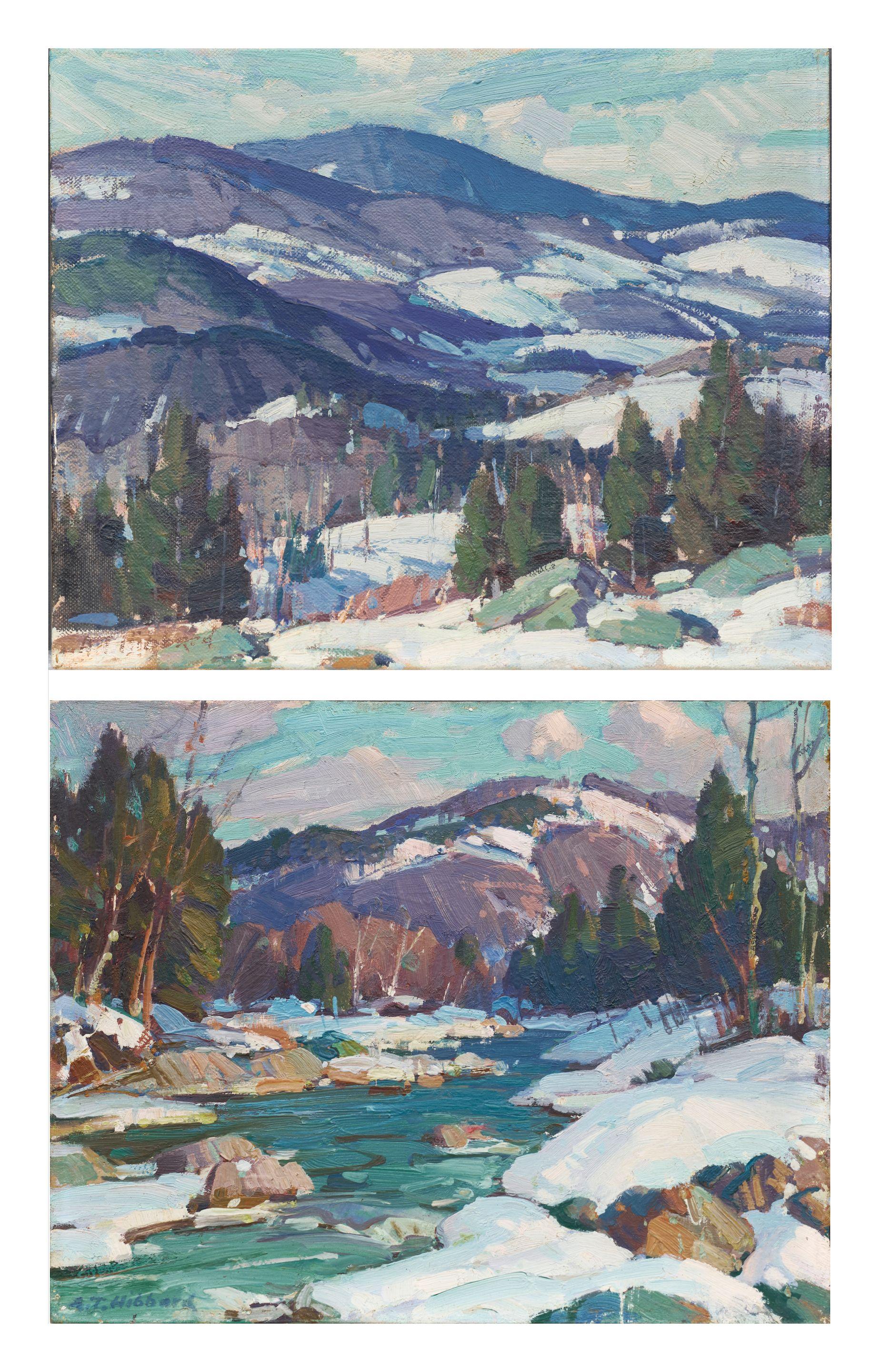 Aldro Thompson Hibbard - Vermont Valley and Vermont Snow Scene: A Pair of Works