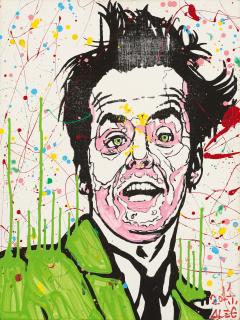 Alec Monopoly - Jack Nicholson in Grün.