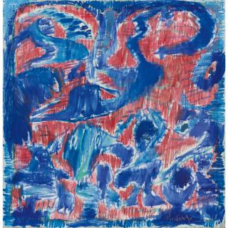 Alechinsky - Bleu Carnivore