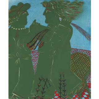 Alecos Fassianos - Green Figures