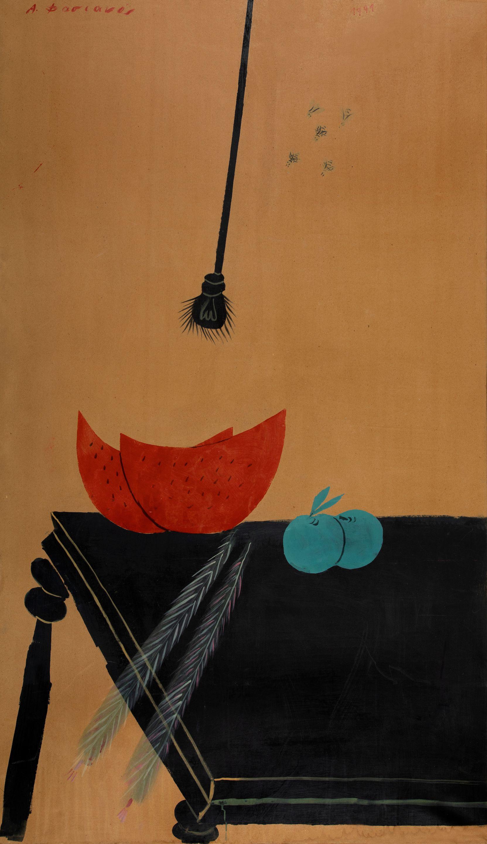 Alecos Fassianos - Nature morte avec pastèque