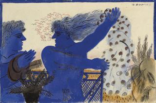 Alecos Fassianos - On the Balcony