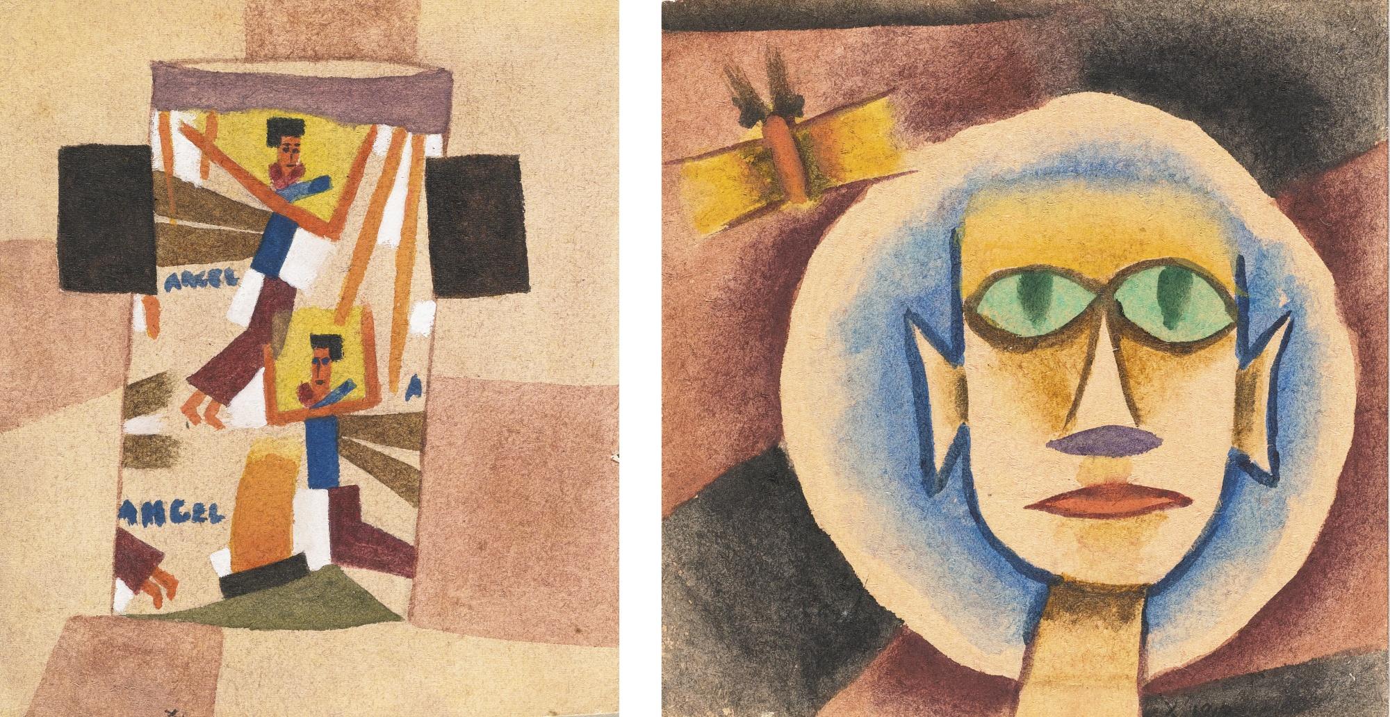 Alejandro Xul Solar - Untitled (A Pair Of Drawings)