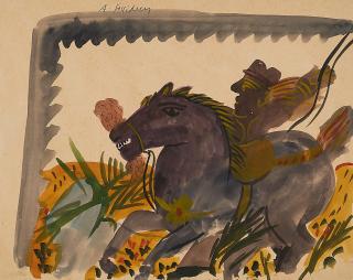 Alekos Fassianos - Ohne Titel (Reiter).