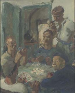 Aleksander Evgenevich Iacovleff - Italian Fishermen Playing Cards