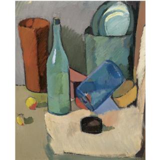 Aleksander Isaakovich Rusakov - Still Life With Green Bottle