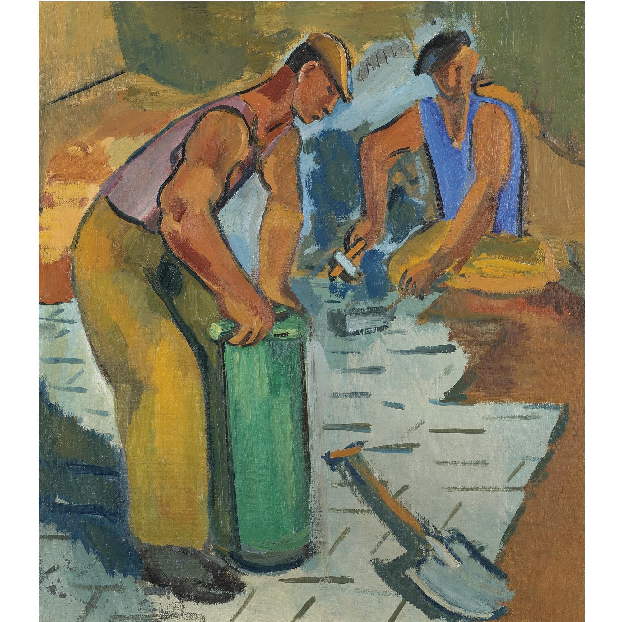 Aleksander Isaakovich Rusakov - Street Workers