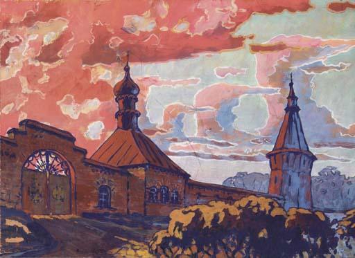 Aleksander Vladimirovich Makovskii - A Monastery Entrance