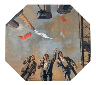 Aleksandr Aleksandrovich Deineka - Sketch for mosaic plafond \'Donbass\' for \