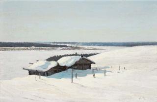 Aleksandr Alekseevich Borisov - Snowy landscape