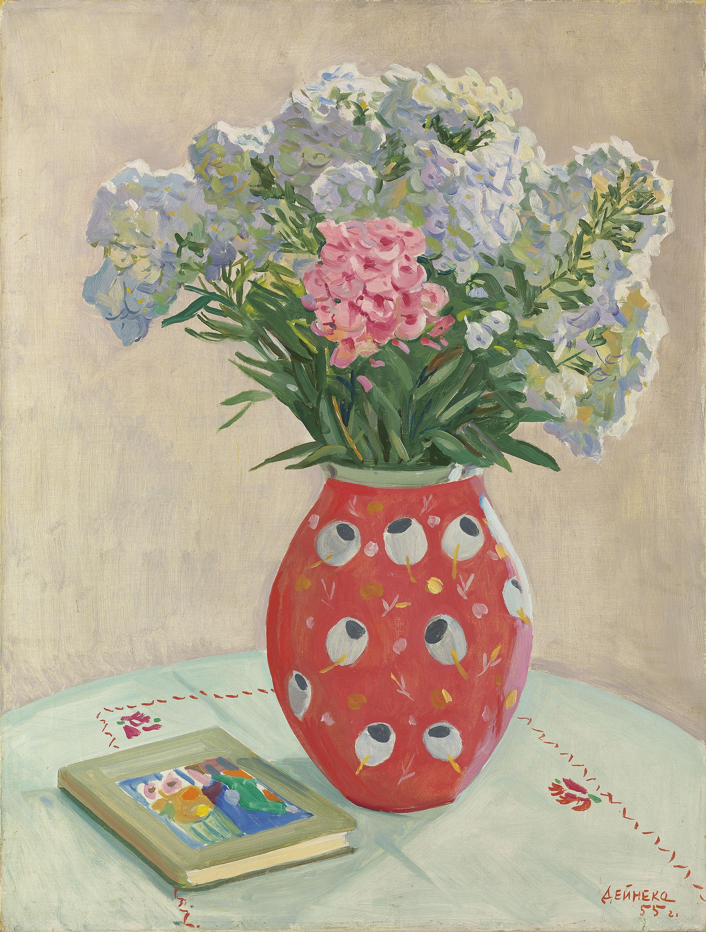 Aleksandr Deineka - Still life with phlox