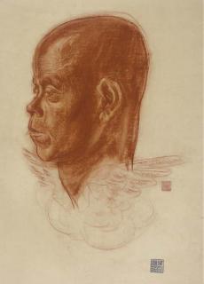 Aleksandr Evgen\'Evich Iakovlev - Head of A Mongol With A Feathered Collar