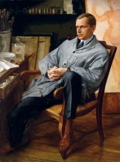 Aleksandr Evgen\'Evich Iakovlev - Portrait of Vasilii Shukhaev In His Studio