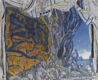 Aleksandr Golovin - Stage design for Orphée: Act II