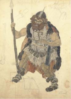 Aleksandr Iakovlevich Golovin - Costume Design For Das Rheingold: Guard