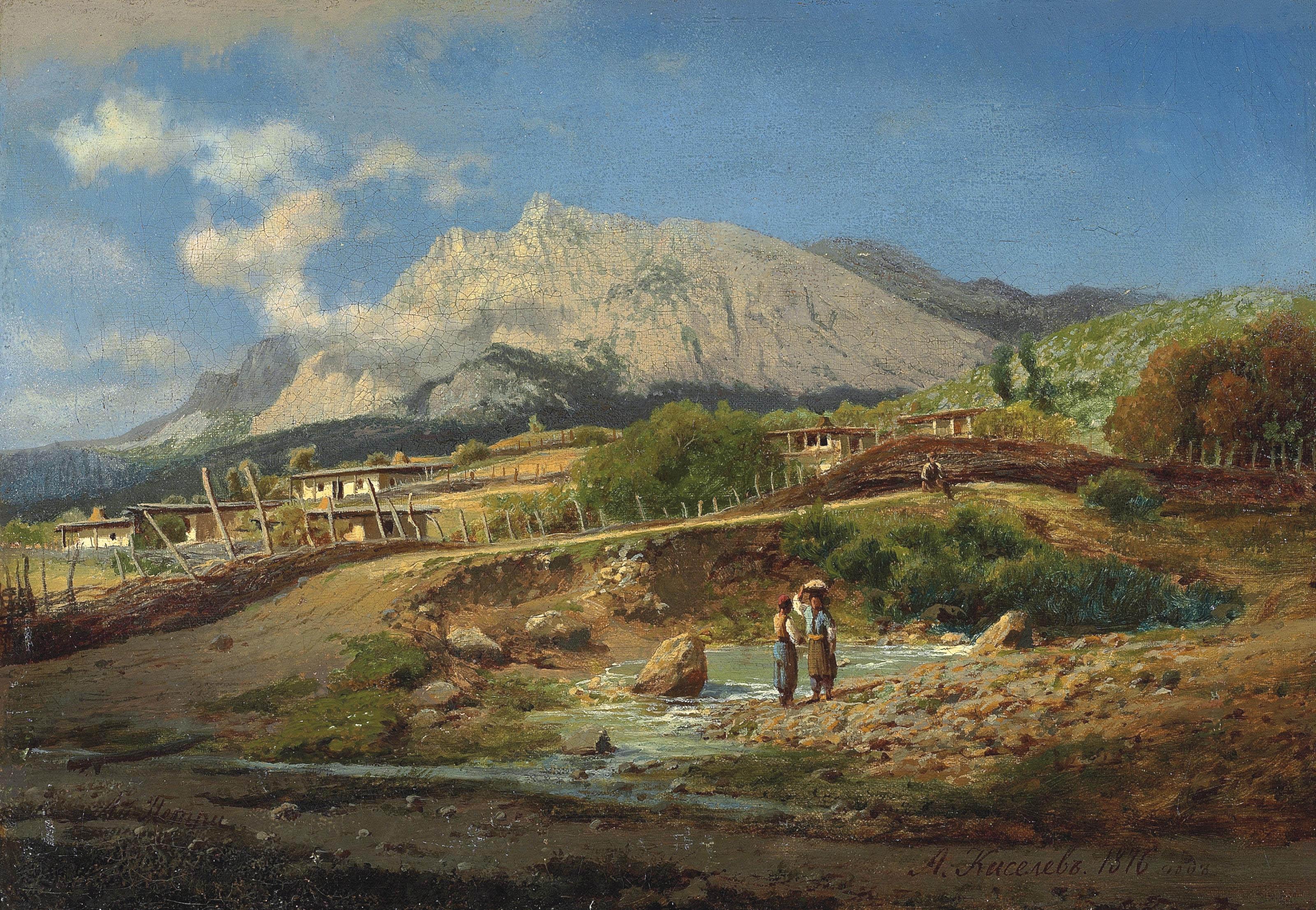 Aleksandr Kiselev - By a mountain spring on Ai-Petri