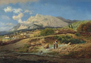 Aleksandr Kiselev - By a mountain spring on Ai-Petri