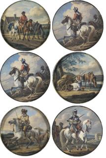 Aleksandr Osipovich Orlovskii - Six roundels depicting horsemen