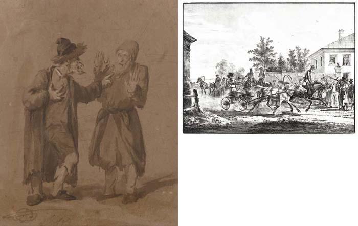 Aleksandr Osipovich Orlovskii - Two Jews quarrelling