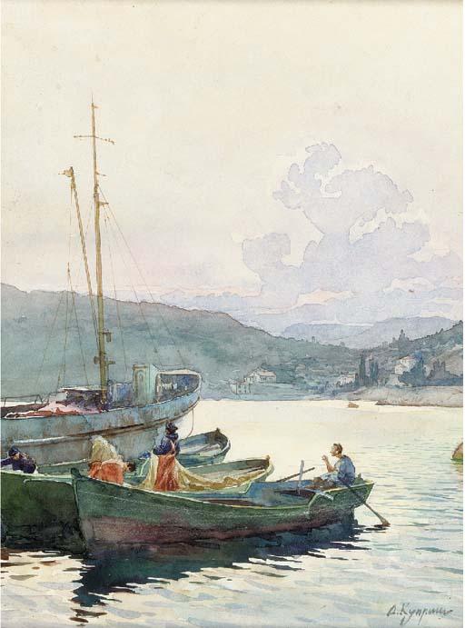 Aleksandr Vasil\'Evich Kuprin - Boats in Crimea