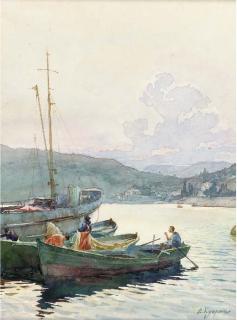 Aleksandr Vasil\'Evich Kuprin - Boats in Crimea