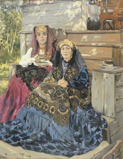Aleksandr Vladimirovich Makovskii - The Tea Drinkers
