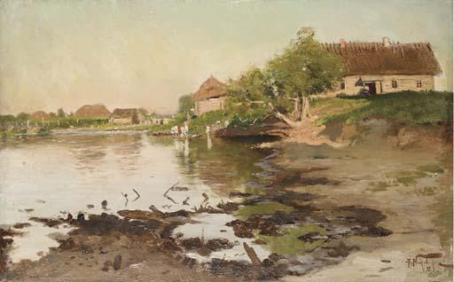 Aleksandr Vladimirovich Makovskii - Village Pond