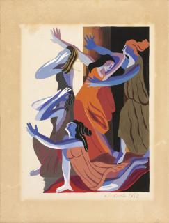 Aleksandra Exter - Three studies for \'Seven against Thebes\'