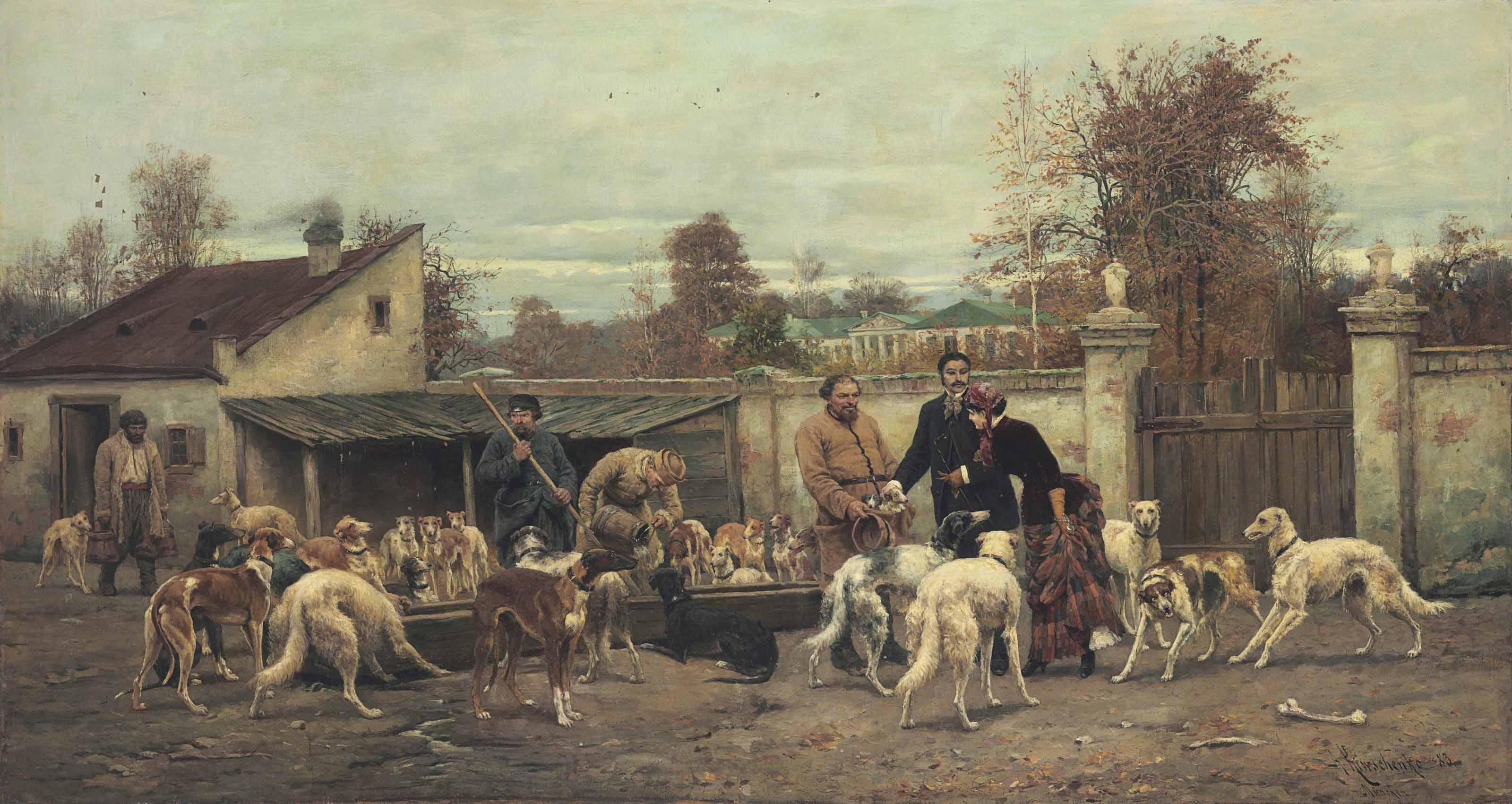 Aleksei Danilovich Kivshenko - At the Kennel