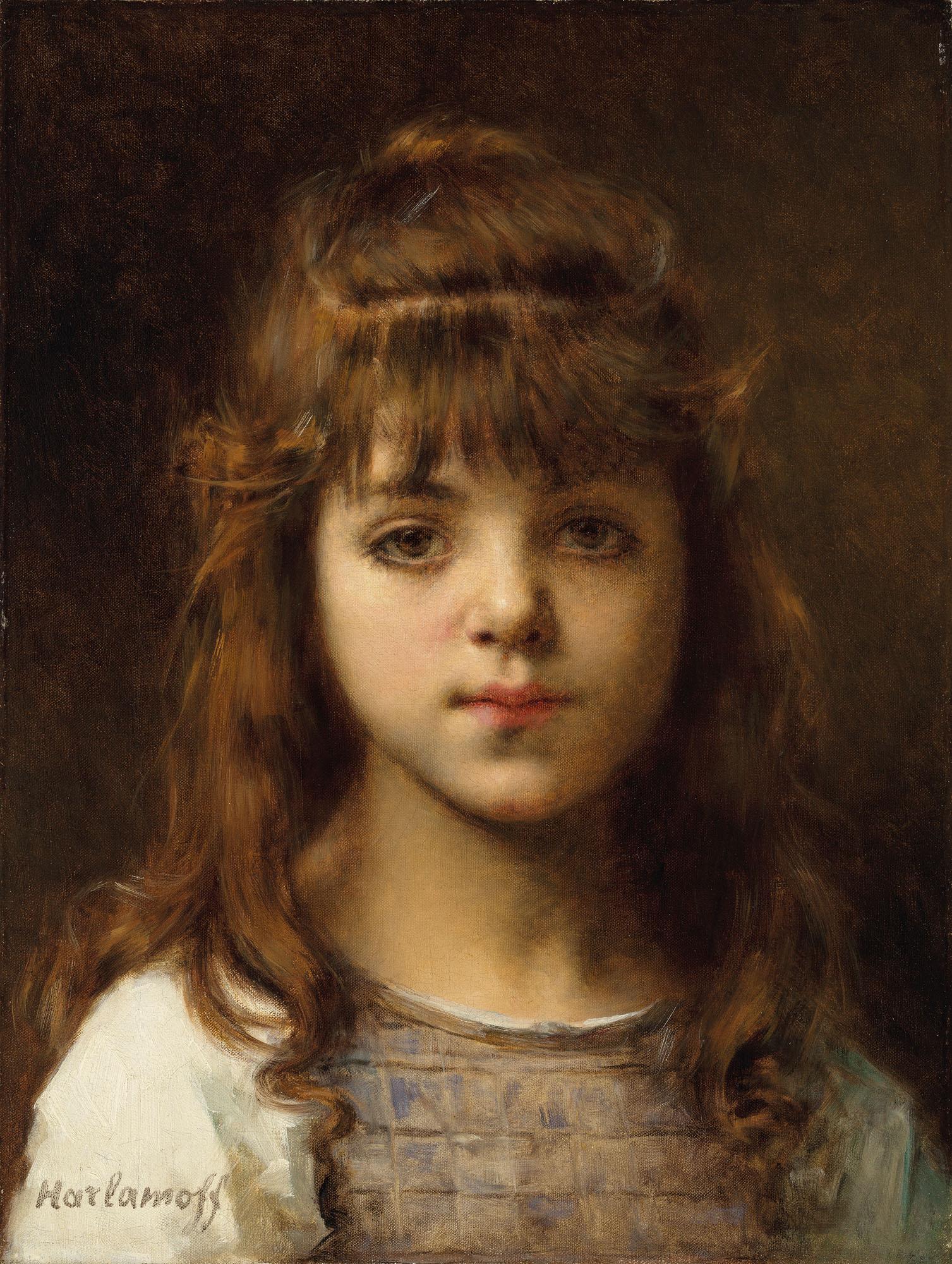 Aleksei Harlamoff - Girl in a brown tunic