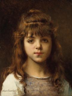 Aleksei Harlamoff - Girl in a brown tunic